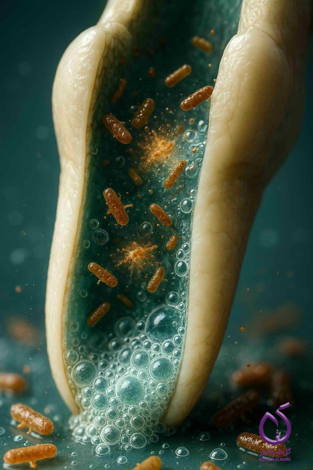 Dentist irrigating root canal with sodium hypochlorite during endodontic procedure